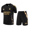 Conjunto (Camiseta+Pantalón Corto) Real Madrid Pre-Match 2024-25 Negra - Niño